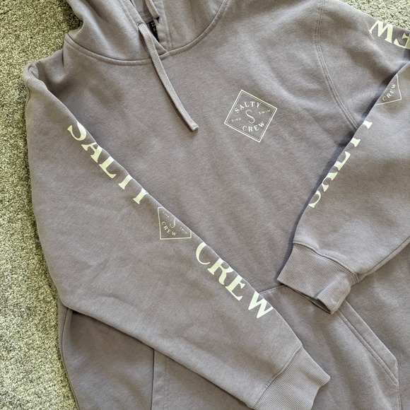 Salty Crew Lavender Tippet Find Refuge Hoodie‎ Pullover Long Sleeve Logo Medium - Picture 5 of 11